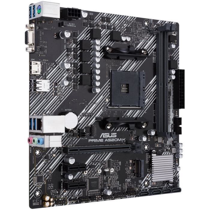 Scheda madre - ASUS - PRIME A520M-K - AMD A520 - Micro ATX - 64 GB RAM