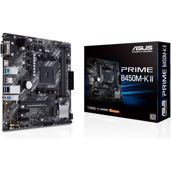 Placa base - ASUS - Prime B450M-K II - AMD B450 - Micro ATX - DDR4 hasta 64 GB