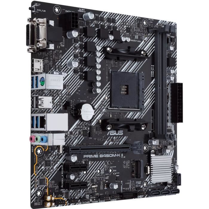 Placa base - ASUS - Prime B450M-K II - AMD B450 - Micro ATX - DDR4 hasta 64 GB