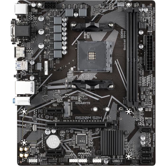Scheda madre - GIGABYTE - A520M S2H - Micro ATX - Socket AM4 - DDR4 fino a 64 GB