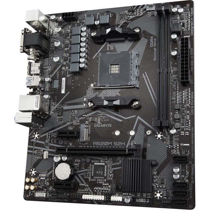 Scheda madre - GIGABYTE - A520M S2H - Micro ATX - Socket AM4 - DDR4 fino a 64 GB