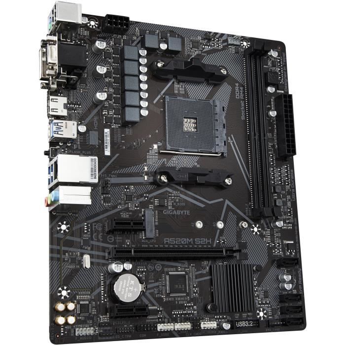 Scheda madre - GIGABYTE - A520M S2H - Micro ATX - Socket AM4 - DDR4 fino a 64 GB