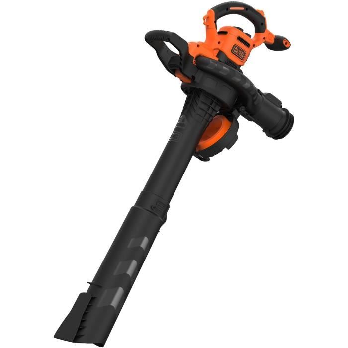 BLACK + DECKER - Aspiratore, Soffiatore, Tritafoglie a filo 3000W - BEBLV300-QS - Completo di tubo flessibile e zaino da 72L