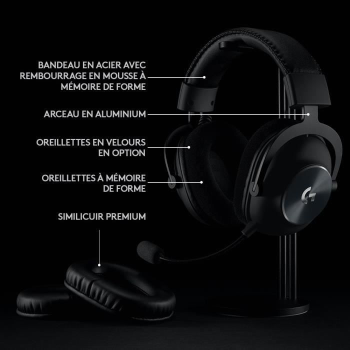 LOGITECH G - Cuffie da gioco wireless - PRO X 2,4 Ghz - Nere - 981-000907