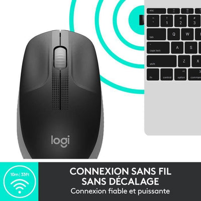 LOGITECH - Mouse wireless M190 grigio medio