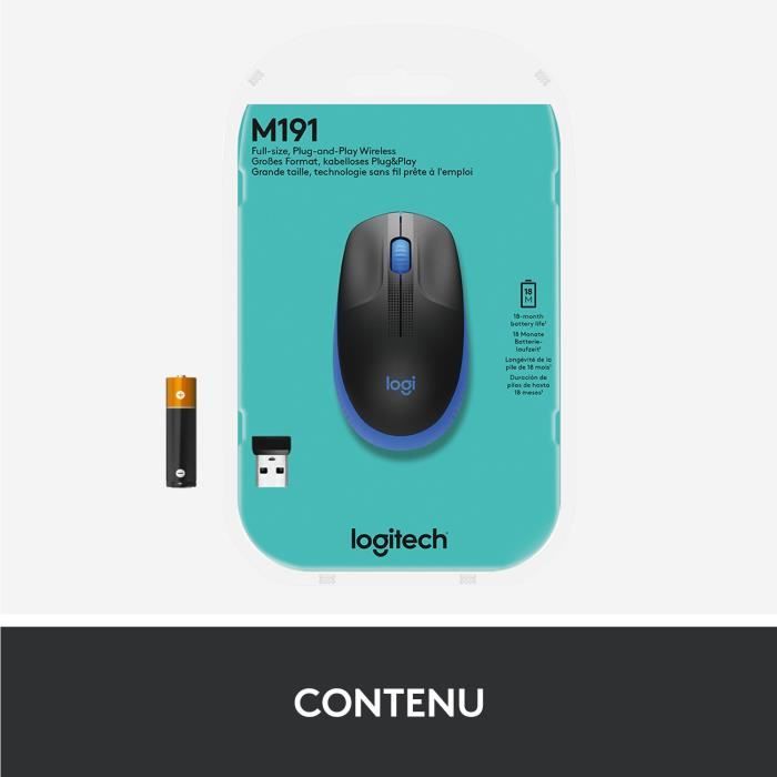 LOGITECH - Mouse wireless blu M190