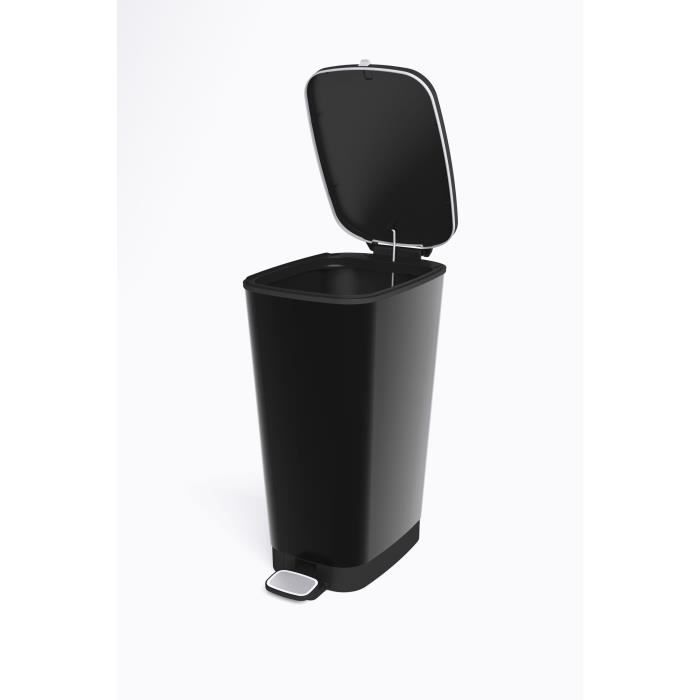 Pattumiera a pedale KIS Chic Bin Style - L - 50 l - Nero