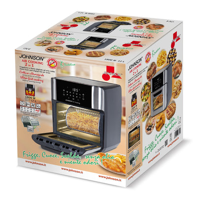 Friggitrice Aria Forno Digitale 1800W 12L 10 Programmi Cestello Rotante Dispaly