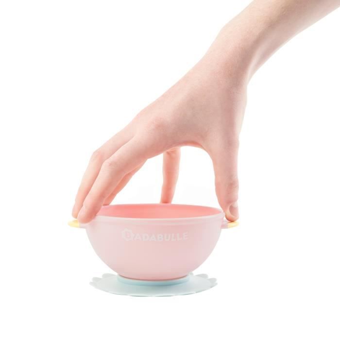 Badabulle Set di 5 ciotole antiscivolo 330ml e 3 cucchiai morbidi