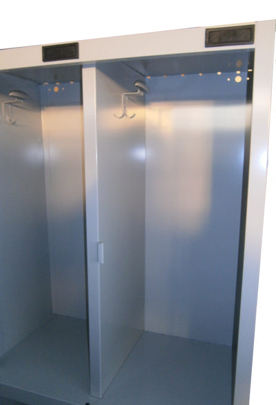 Armadietto multispogliatoio sovrapposto a 2 posti in metallo verniciato cm. 38x35x180h