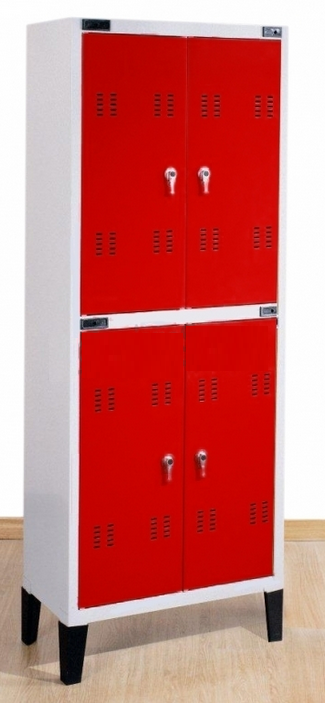 Armadietto multispogliatoio sovrapposto a 2 posti in metallo verniciato cm. 38x35x180h