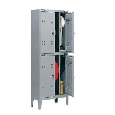 Armadietto spogliatoio sovrapposto a 4 posti con tramezza interna cm. 70x35x180h