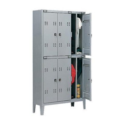 Armadietto multi spogliatoio a 6 posti in metallo verniciato a norma ASL cm. 102x35x180h