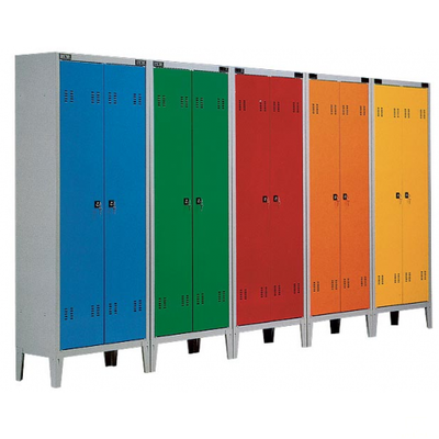 Armadio spogliatoio a 3 posti monoblocco verniciato in vari colori cm. 102x35x180h