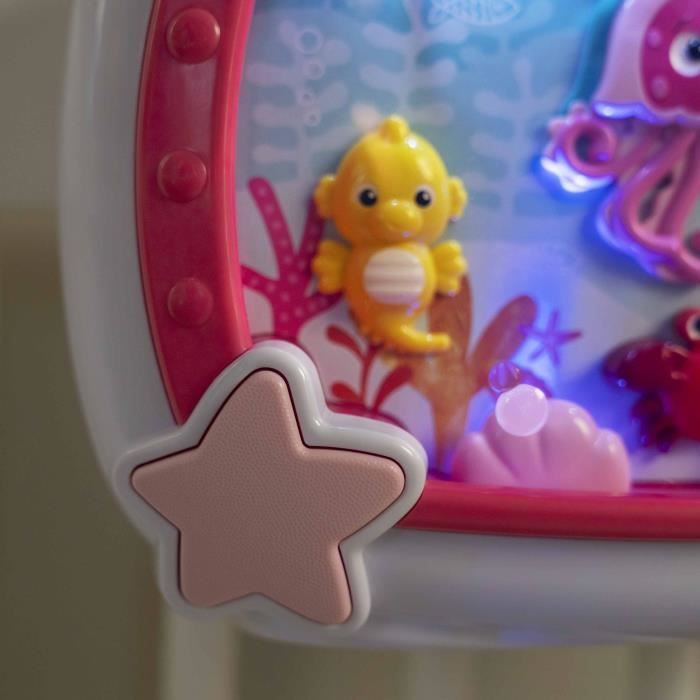 BABY EINSTEIN Baby Night Light - Sogni di Mare Rosa - 25 minuti di luce, suono, musica o suoni rilassanti dell&