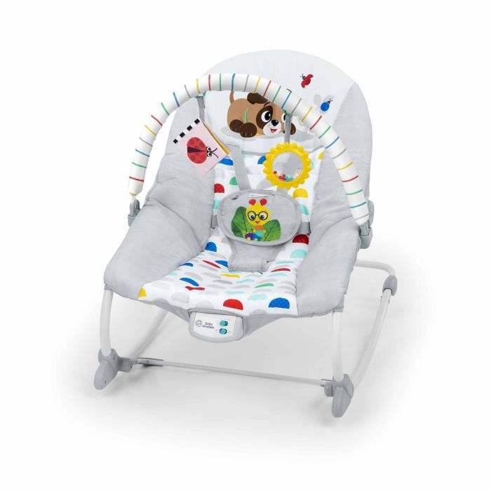 BABY EINSTEIN -DEAN- Sdraietta evolutiva 3 in 1, Melodie e vibrazioni, 3 posizioni, arco gioco rimovibile, 0-30 mesi