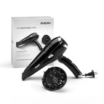 BABYLISS - Asciugacapelli - 2000 W - CordKeeper 2000 - nero - D374E