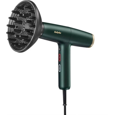 Asciugacapelli - Babyliss - D6555DE - Air Power Pro GREEN - Motore digitale - Sistema ionico - Ultra silenzioso