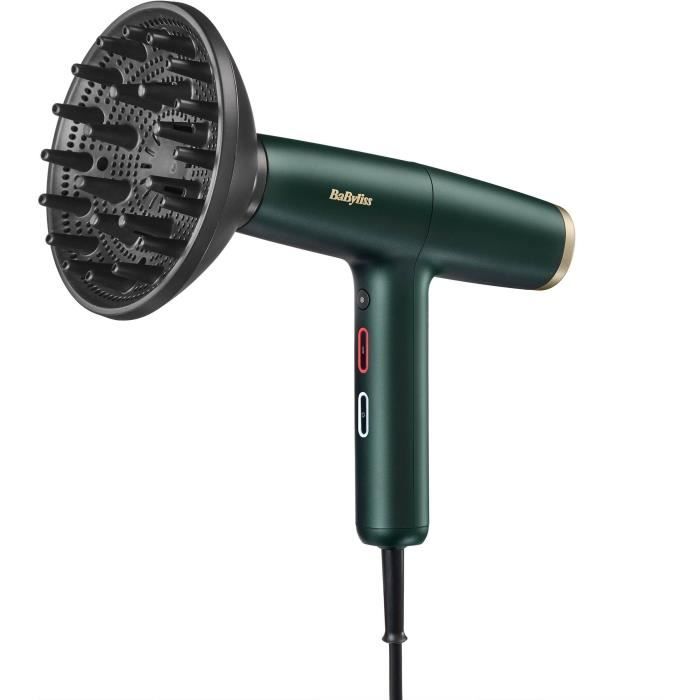 Asciugacapelli - Babyliss - D6555DE - Air Power Pro GREEN - Motore digitale - Sistema ionico - Ultra silenzioso
