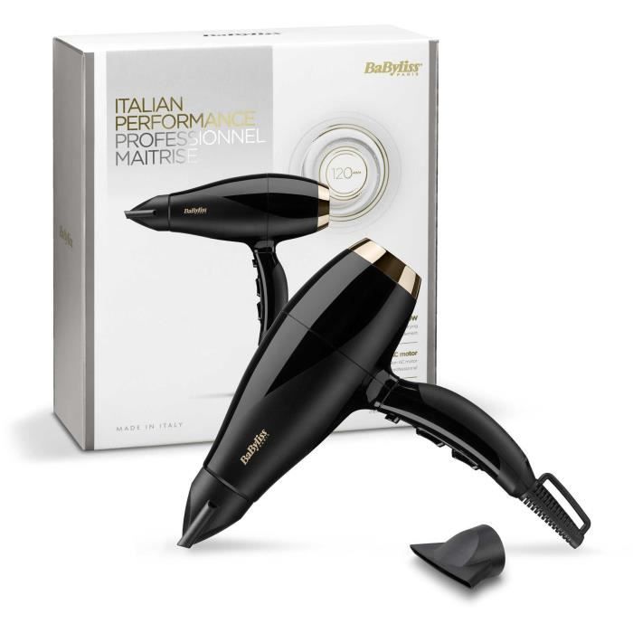 BABYLISS 6714E - Asciugacapelli Super Pro 2300W - 3 temperature / 2 velocità - velocità aria 120 km/h - Pulsante aria fredda