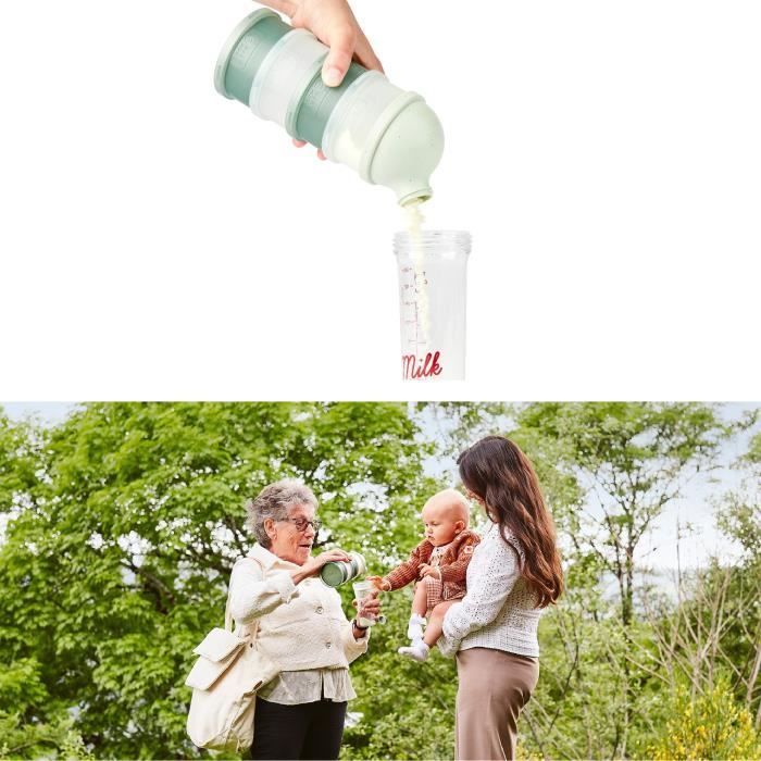 Babymoov Scatole dosatrici per latte in polvere Babydose - Beccuccio ergonomico - Prodotto in Francia, Verde