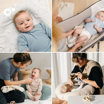 Confezione da 3 fasce - DOOMOO - Garza di cotone biologico - Certificato Oeko-Tex - Beige