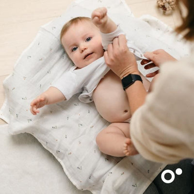 Confezione da 3 fasce - DOOMOO - Garza di cotone biologico - Certificato Oeko-Tex - Beige