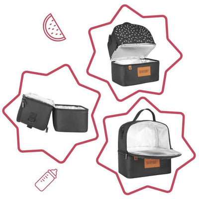 BADABULLE Borsa porta pranzo termica Pick & Go multipocket