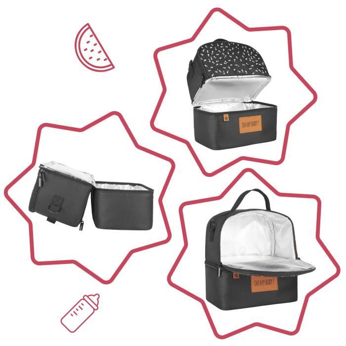 BADABULLE Borsa porta pranzo termica Pick & Go multipocket