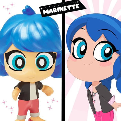 BANDAI - Miraculous Ladybug - Chibi Boulangerie Mini Universe - Mini figure di Marinette e Adrien incluse - P50551