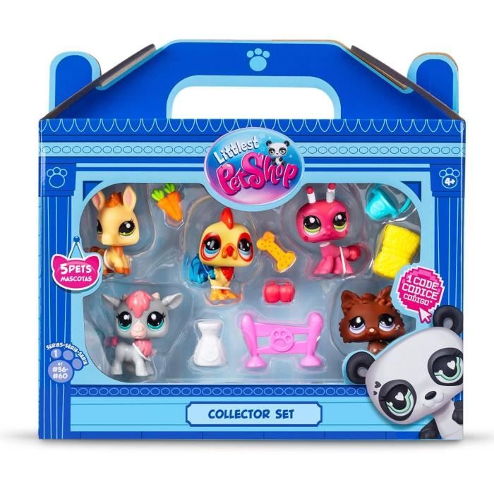 BANDAI - Littlest Pet Shop - Set da collezione Tema fattoria - 5 animali e accessori - BF00510