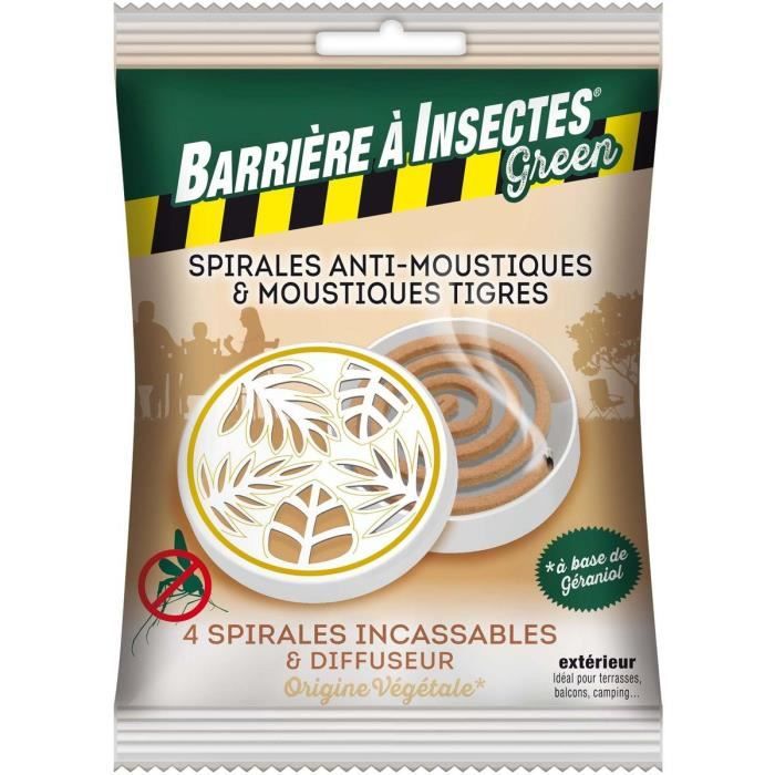 BARRIERA PER INSETTI Diffusore box repellente per zanzare + 4 Spirali