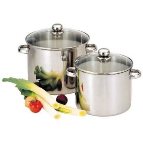 BAUMALU Catering in acciaio inox + coperchio in vetro - 28 cm