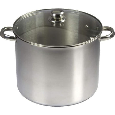 BAUMALU Catering in acciaio inox + coperchio in vetro - 30 cm