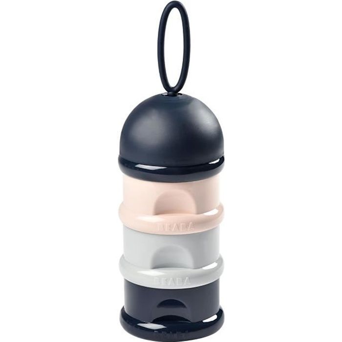 Distributore di latte impilabile BEABA (blu scuro + grigio + rosa)