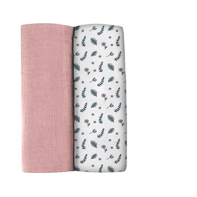 BEABA, Box 2 SLIPS 120cm - Rosa antico / Campagna floreale