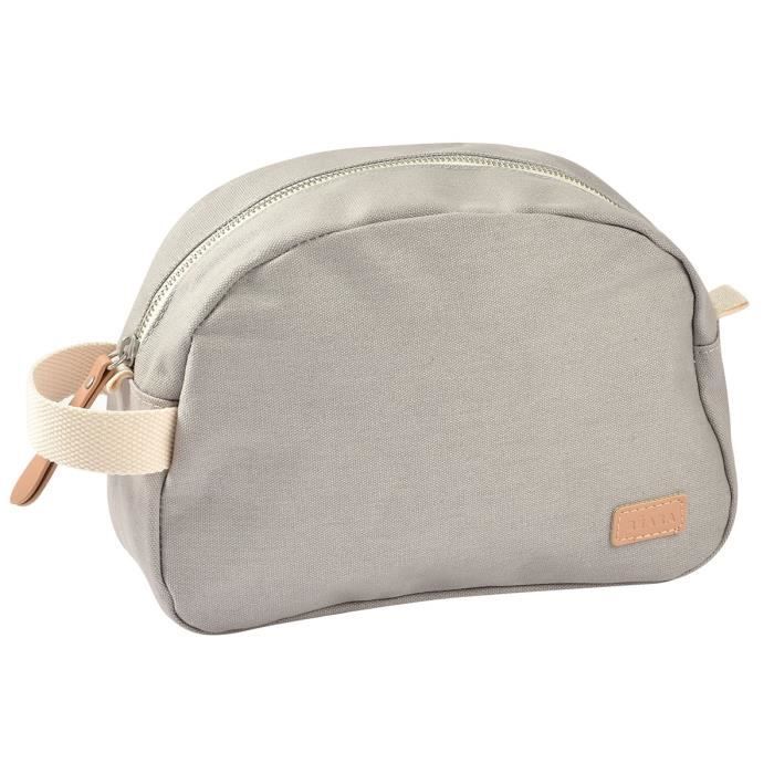 BEABA, beauty case per neonati in tela grigio perla