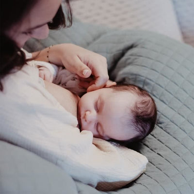 Beaba, Big Flopsy , fiore di cotone, salvia verde, 170 cm