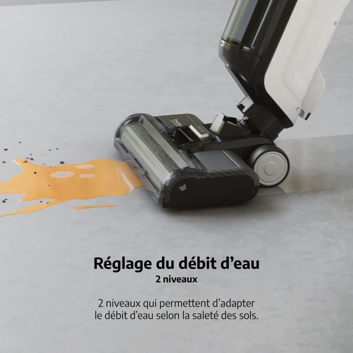 BEKO VCW70340W - Aspirapolvere 3 in 1 - Opzione vapore - 300 W - Vapore 1400 W - 2 serbatoi - Schermo LED - Bianco e nero