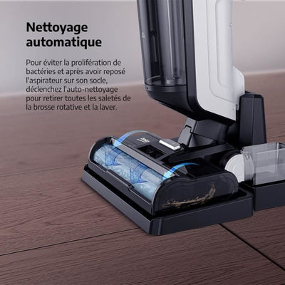 BEKO VCW70340W - Aspirapolvere 3 in 1 - Opzione vapore - 300 W - Vapore 1400 W - 2 serbatoi - Schermo LED - Bianco e nero