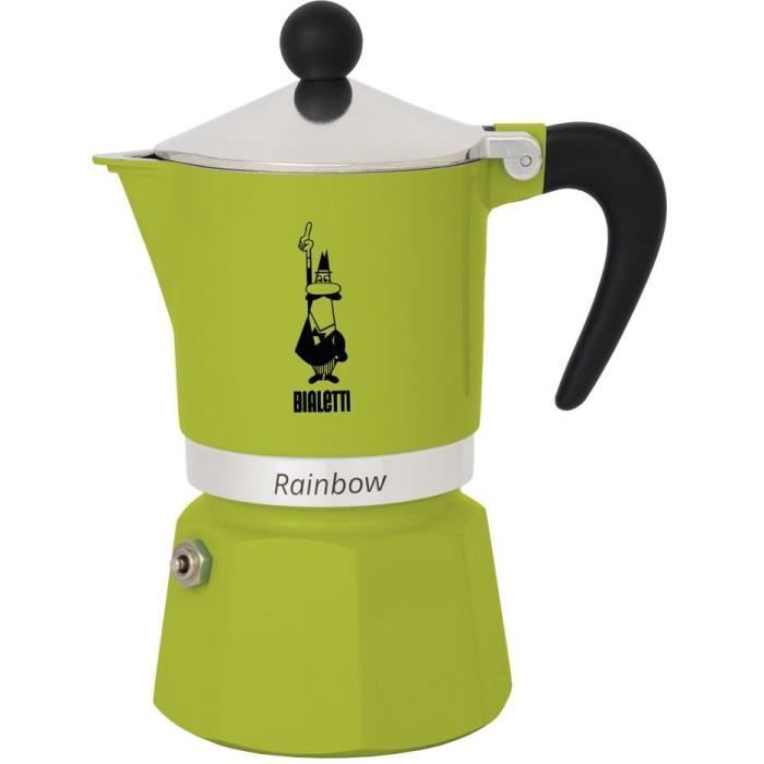 Caffettiera italiana - BIALETTI - RAINBOW - 6 tazze - 0,30 L - Verde