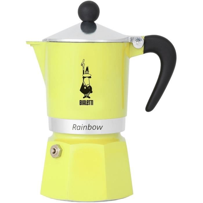 Caffettiera italiana - BIALETTI - RAINBOW - 6 tazze - 0,30 L - Gialla