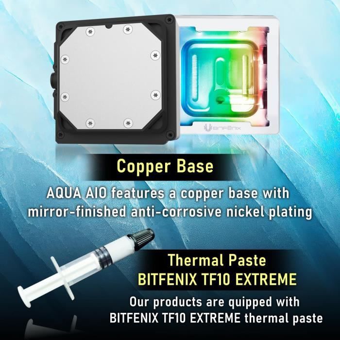 BITFENIX Cube AIO 360 (Bianco) - Raffreddamento ad acqua AIO - 3x120mm