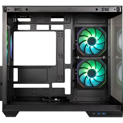 Case per PC - BITFENIX - Triton - Cube - ATX - Nero - Vetro temperato - USB-C e A-RGB