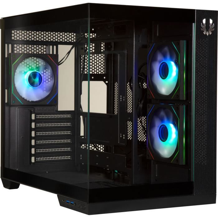 Case per PC - BITFENIX - Triton - Cube - ATX - Nero - Vetro temperato - USB-C e A-RGB