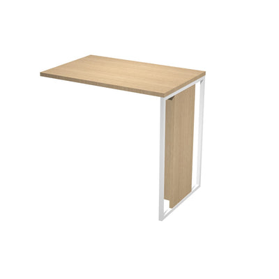 Allungo reversibile destro/sinistro per scrivania con gambe metalliche cm. 80x50x74,4h