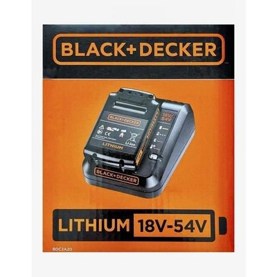 Black + Decker BADC2A20 -QW Batteria e set di caricabatterie - Pacchetto di diapositiva Litio 18V 2 AH + Caricatore 2 AH Batteria