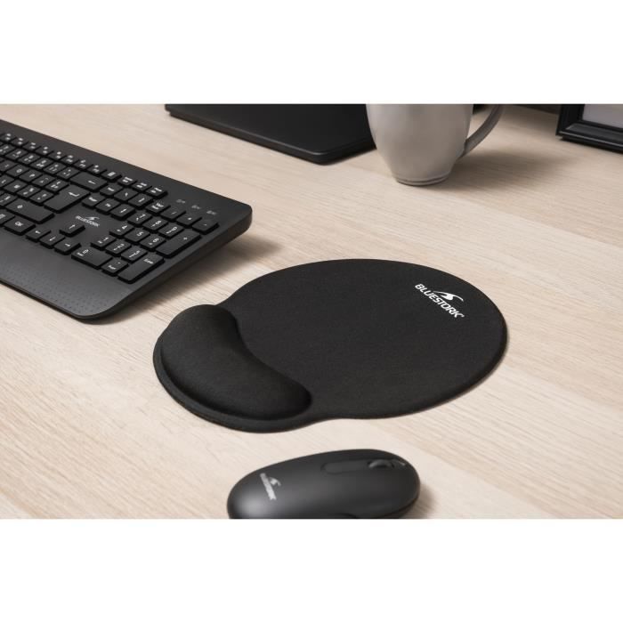 Tappetino per mouse ergonomico - Bluestork - BS-PAD-ERGO - Poggiapolsi - Spessore 3 mm