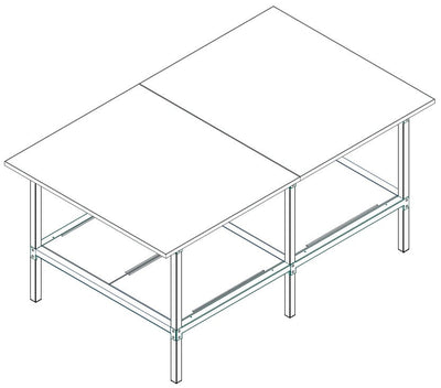 Banco lavoro da magazzino industria cm. 200x120x93h