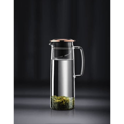 Brocca con infusore in vetro - BODUM - Biasca - Coperchio in rame con filtro - 1,2 L - Trasparente